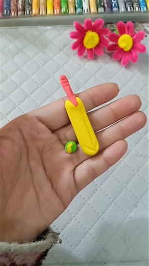 clay art satisfying creative dough bat ball tutorial for beginners #ytshorts #shorts #trending #diy