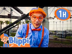 Blippi Explores Nona Adventure Park 🎢🎨 | Blippi Learns Something New | Learning Videos for Kids 🔵