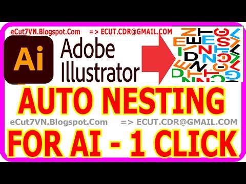 AI Nesting Plugin Auto Arrange for CNC, Laser & Plotter in Illustrator (CS6 - 2026) Tự Động Xếp File
