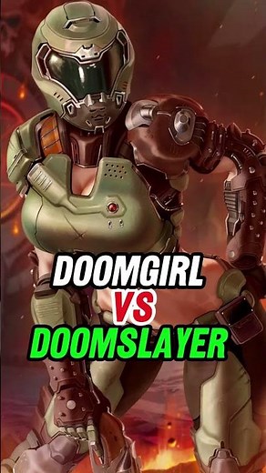 Doomgirl vs Doomslayer Art #doometernal #doomslayer #doom
