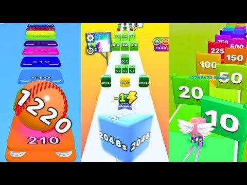 2048 CUBE RUN GAMEPLAY NOOB TO PRO MOST ADDICTIVE MERGE GAME 🎮