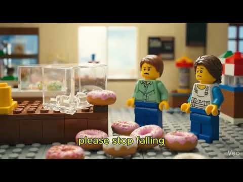 LEGO Apology Animation 🤝 | Emotional Handshake Scene in a Donut Shop