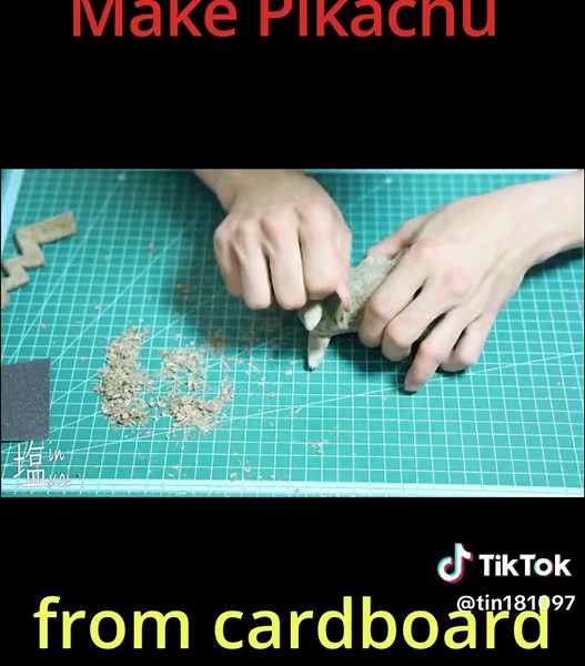 make pikachu from cardboard - Tin DIY #pokemon #pikachu #diy #handmade #craft #trending #chetao #xuhuong