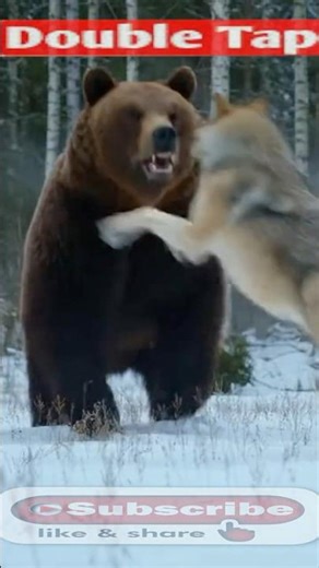 Wolf vs Bear: Epic Battle in the Wild! 🐺🐻