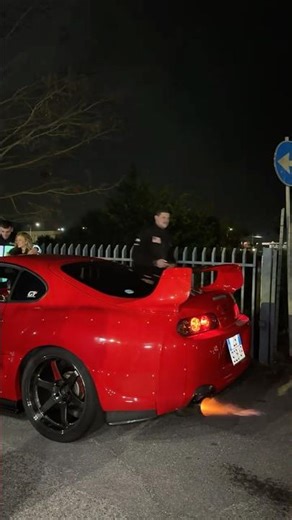 Toyota Supra back fire 🔥 🔥 #empower #toyotasupra #supra #carmeet