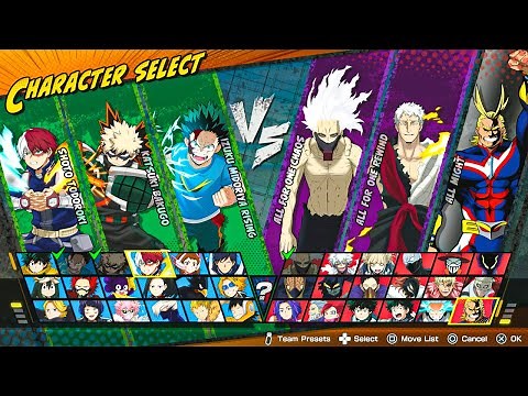 MY HERO ACADEMIA: All's Justice - All Characters Gameplay (4K 60FPS)