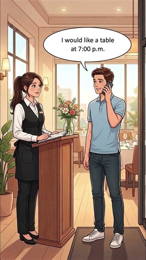 Reserving a Table at a Restaurant 🍽️ Conversation for Beginners | Easy Reading English