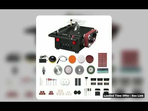 200W Circular Table Saw Mini Bench Saw and Belt Sander Variable Speed 30mm Cutting Depth for Wood Pl