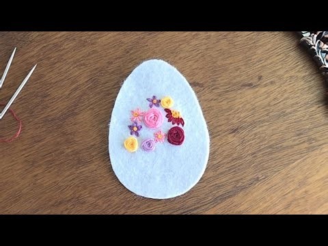 Felt Easter egg ornament sewing tutorial