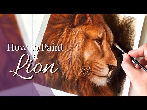 How to Paint: A Realistic LION PORTRAIT with Oils or Acrylics | Learn to paint a realistic lion
