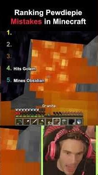 PewDiePie's Biggest Minecraft Blunders Ranked #shorts #funny
