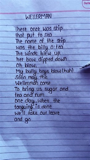 WELLERMAN SONG IN LYRICS SHORTS #nathanevans #wellermanlyrics #seasanty