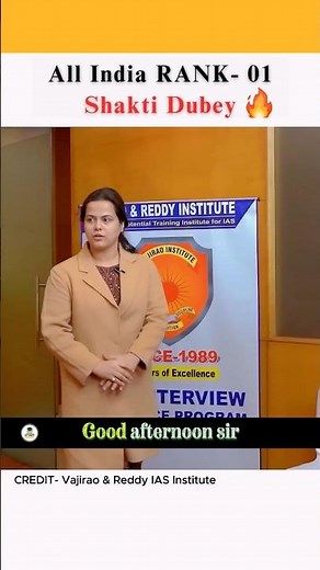 AIR 1 Shakti Dubey Interview 👑💥 UPSC 2024 Topper | Interview by Vajirao & Reddy Institute #upsc