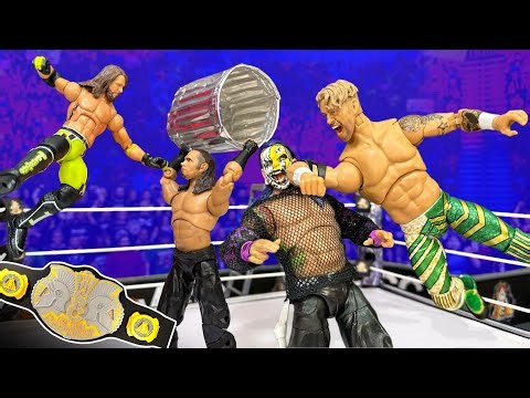 Hardy Boyz vs AJ Styles & Will Ospreay Hardcore Tag Team Championship - Action Figure Match!