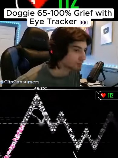Doggie Plays Grief Using Eye Tracker in Geometry Dash