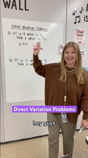 Direct variation problems! #iteachalgebra #math #algebra #mathematics #iteachmath #mathteacher