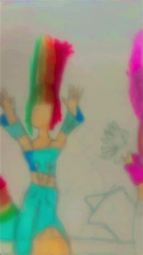 My Little Pony Rainbow Dash and Pinky Pie. They are turned human, and they are falling.🥀✌️☹️