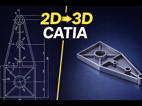 CATIA V5 Practice Drawing | Solid Modeling Exercise Part-11 (Step-by-Step)