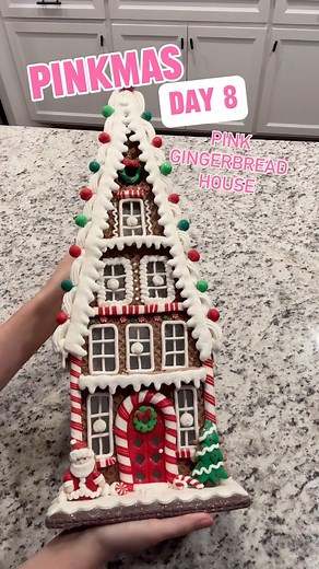 13K views · 88 reactions |  “Like” this post if you plan on turning your gingerbread house  PINK for #pinkmas this year! ✨ I took my Gingerbread House from At Home and gave it some customization ~ some light / dark pink paint and BOOM  it’s a pink gingerbread house!  I can also see this 樂 in some candyland pastel colors  #pinkchristmas #pinkdecorations #christmasdecorideas #christmasdecorinspo | Wreaths By Waldo | Facebook