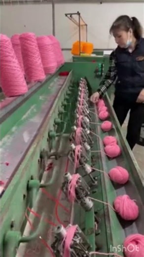 Pink Perfection: Inside the Industrial Yarn Factory.#yarn#factory