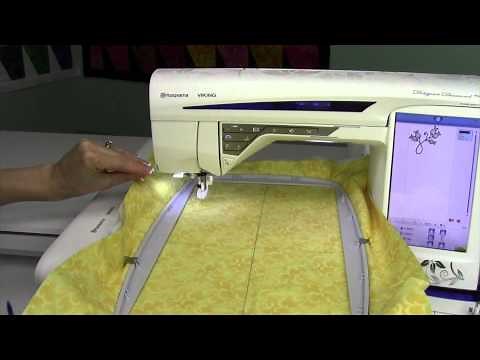 Husqvarna Viking Designer Diamond 63 How to Embroider a Built-in Embroidery Design