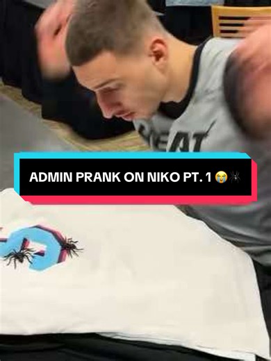Trusting the jersey stack was his first mistake 🤣🤣🤣🕷️ #prank #nba #miami #scare #jumpscare