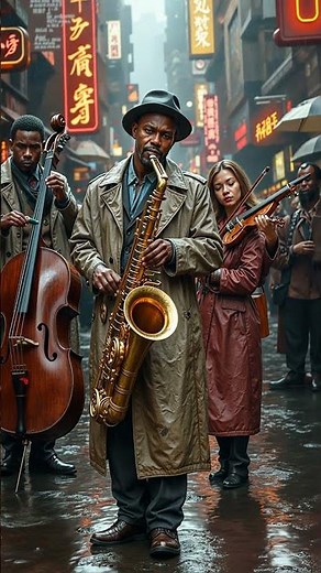 City Rain Jazz Saxophone at Night 🌃 Funky Urban Beats for a Relaxing Evening Mood 🎷 Smooth Jazz