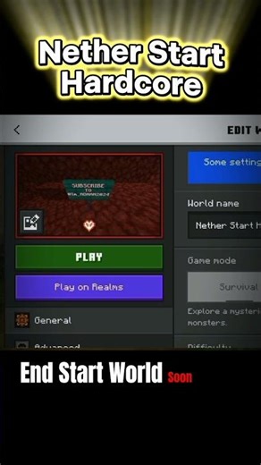 MCPE nether hardcore world