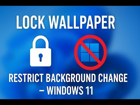 Stop Users from Changing Desktop Background in Windows 11