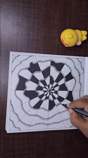 Day 21/60 | Mesmerizing Black & White Pattern Timelapse 🖤🤍 | Satisfying Line Art