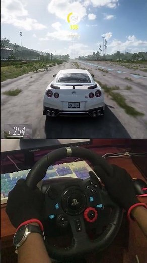 Nissan GTR R35 🚀 Brutal Drag Launch + Max Acceleration | FH5 POV