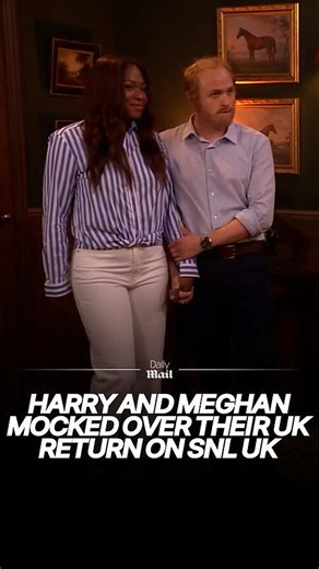 Harry and Meghan mocked over their UK return in SNL UK