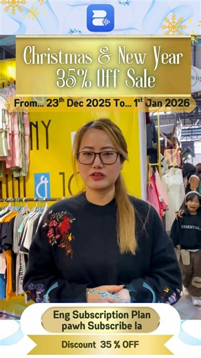 Hriatna Eng on Instagram: "“MERRYCHRISTMAS” tih promo code hmangin 35% discount kan kal pui mek e! ❄️🎄 Hriatna Eng App > Home Page Banner ah khan han hmet keuh la, Subscription Page ah 35% Off chu awl sam tak in i lo hmu thei mai dawn ani. 23 Dec 2025 ațangin 01 Jan 2026 thleng hian promotion hi kal pui a ni ang. #hriatnaeng #mizolibraryapp #merrychristmas #happynewyear #promotion #booksummary #LearnInMizo #lehkhabuchhiar #globalknowledge #booklovers #mizoapp"