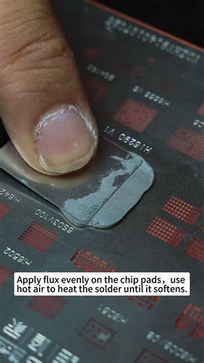 Chip Reballing ASMR | Fluxing, Wicking, Stenciling, Reflow