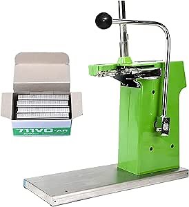 JIAWANSHUN Manual Clipping Machine Plastic Bag Clipper Sealing Machine Food Packaging Sealer Stapler Bag Taping Machine Bag Tying Machine Bag Neck Stapler with 2000pcs U-shaped Staples for Supermarket