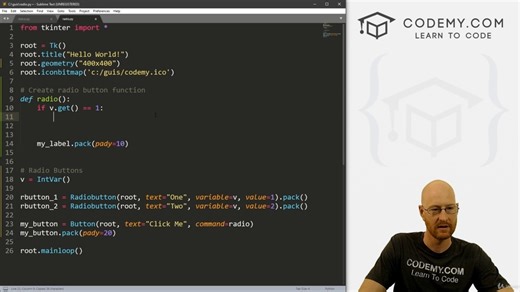 章节 2：TKinter Widgets，讲座 23：Radio Buttons