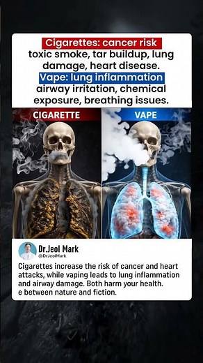 Cigarette vs Vape 💀 What Happens Inside Your Body? #shorts