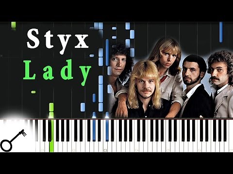 Styx - Lady [Piano Tutorial] Synthesia | passkeypiano