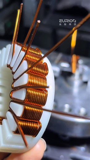 Bella Liu🇨🇳 on Instagram: "⚙️ Axial Flux Motor · Triple Winding Coil Technology 🛩️ UAV Applications Triple winding coils designed for axial flux motor architectures, where high power density, compact structure, and winding consistency are critical. ✔️ Stable multi-coil geometry ✔️ Consistent tension & repeatability ✔️ Suitable for lightweight UAV motor designs Engineered for precision coil forming and reliable performance in next-generation aerial propulsion systems. #AxialFluxMotor #TripleWi