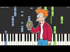 Futurama Main Theme - Synthesia Piano Tutorial