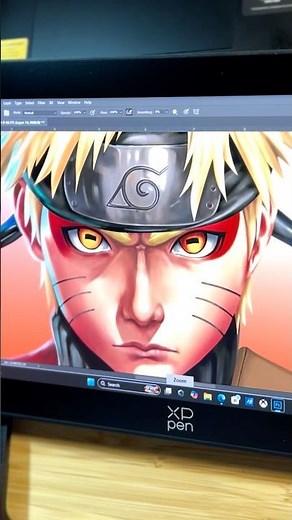 Draw Naruto with me using the new XP Pen Artist 12 3rd Gen 🔥✍️ #xppen #naruto #anime #shorts #art