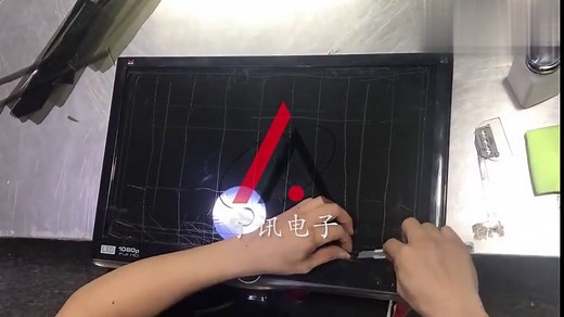 屏幕角度测试方法和免贴加厚偏光膜的操作方式