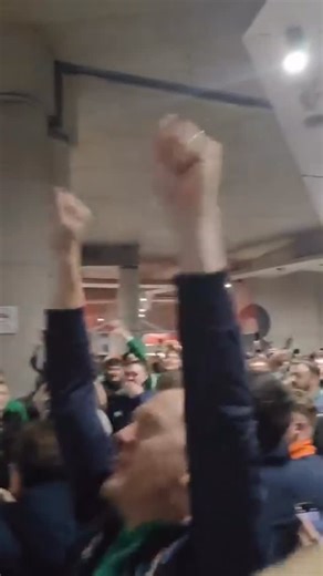 ☘️Gaelic Craic☘️ on Instagram: "Inside the Puskas Arena the Irish fans are having the time of their lives. Best fans in the world, following a team who has just given them one of the greatest nights in Irish sport. Enjoy the celebrations lads! ☘️ #coybig"