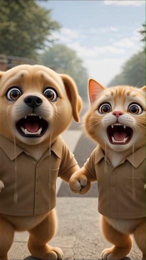 #Watch until the end to see how Poppy and Cat save the baby boy's life.#puppycatstory#🐶🐱#