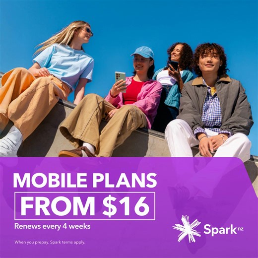 Pay from just $16 for a mobile plan with data, calling, texts and a discount on Spotify Premium, when you pre-pay. Renews every 4 weeks. | Spark