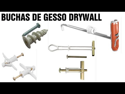 COMO INSTALAR 04 TIPOS DE BUCHA PARA GESSO DRYWALL EM PAREDE