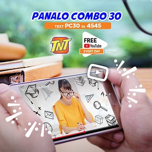 16K reactions · 340 shares | Mas masaya ang review dates ng tropa kapag kasama ang PC30 with #FREEYouTubeEveryDay! Get Unlitext to all, 60 mins calls to TNT/Smart/Sun + 200MB plus 1 HR/1GB YouTube access daily, valid for 3 days! Text PC30 to 4545 na! | TNT PH | Facebook