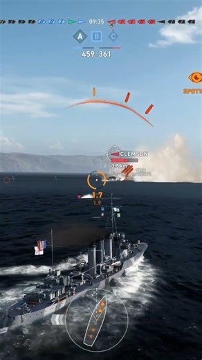 Bourrasque tier 3, main battery 4x1 130mm/40 MLE 1919. #shorts #pvp #xbox #viral #short #wowslegends