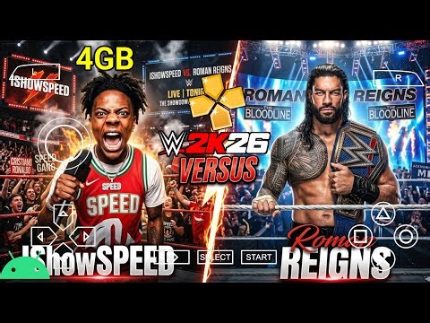 New WWE 2K26 PSP Game For PPSSPP Emulator On Android Gameplay ISHOWSPEED Vs. Roman Reigns 4GB
