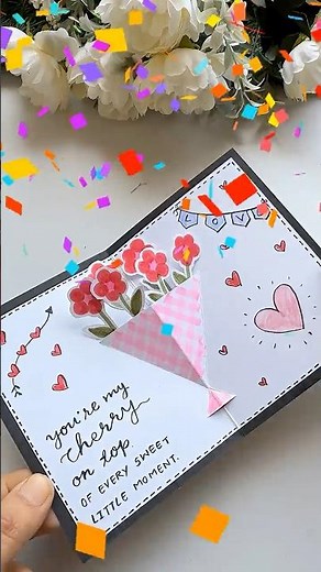 Cute Handmade Birthday Card 💌 | DIY Gift Idea #shortsfeed #craftideas